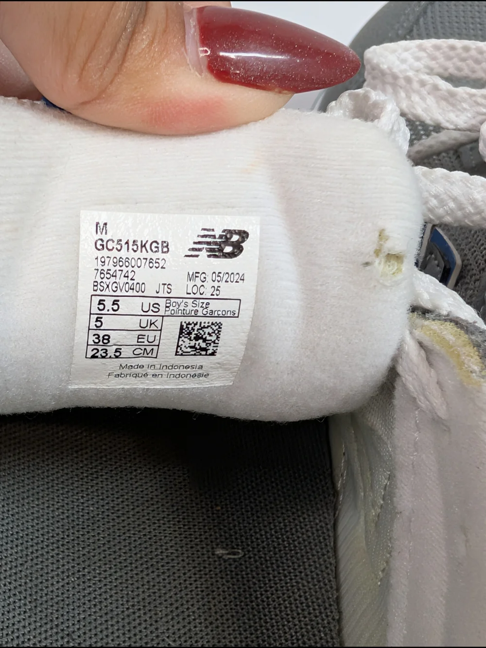 New Balance Kids Gray and Blue Sneakers